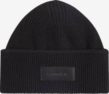 Bonnet Calvin Klein en noir : devant