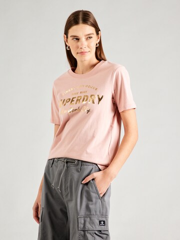 Superdry Shirt 'Luxe' in Pink: front