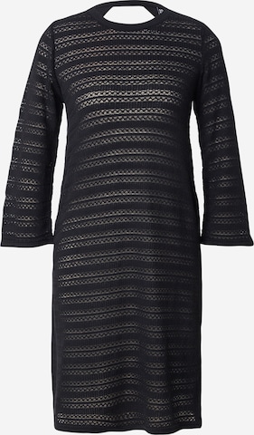Robes en maille 'PCTAGDA' PIECES en noir : devant