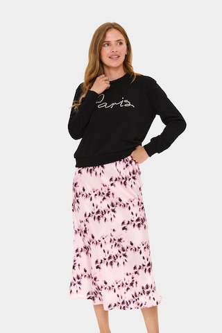 SAINT TROPEZ Sweatshirt 'SZNorris' in Schwarz: Vorderseite