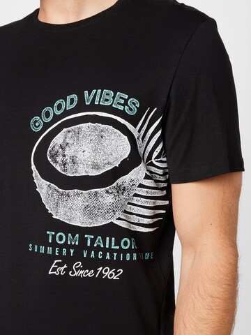 TOM TAILOR T-Shirt in Schwarz