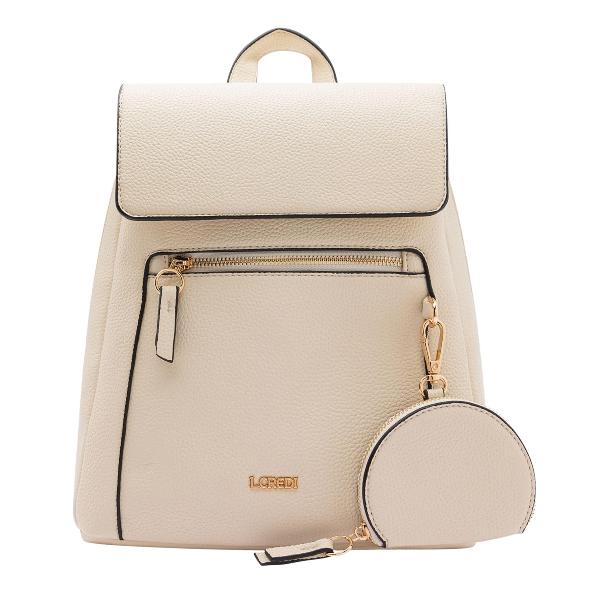 Zaino 'Ninina' di L.CREDI in beige: frontale