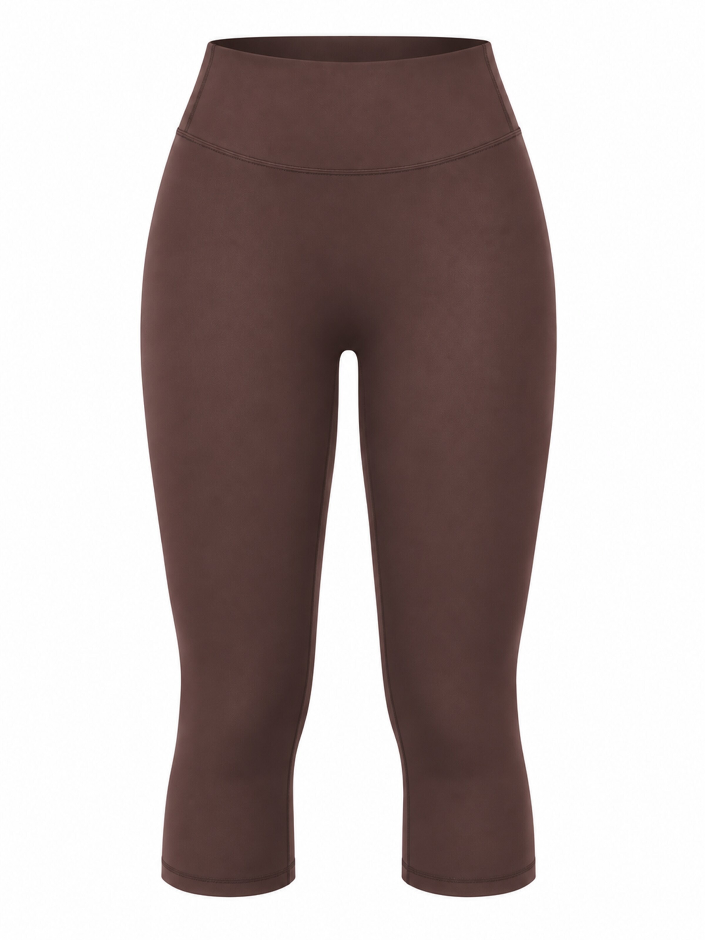 ZAAYO Slimfit Sporthose 'Women's Capri Leggings'‌‌‌‌‌‌‌ in Braun: Vorderseite