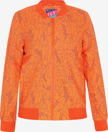 Veste mi-saison UCY en orange : devant