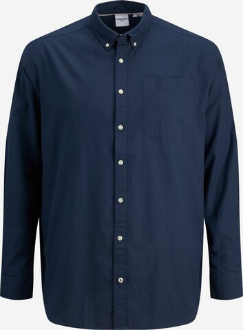 Jack & Jones Plus Regular fit Риза 'Oxford' в синьо: отпред