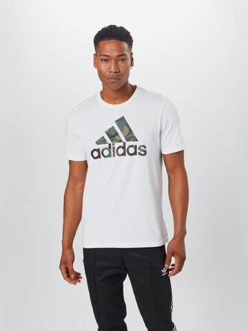 T-Shirt fonctionnel 'Camo' ADIDAS PERFORMANCE en blanc : devant