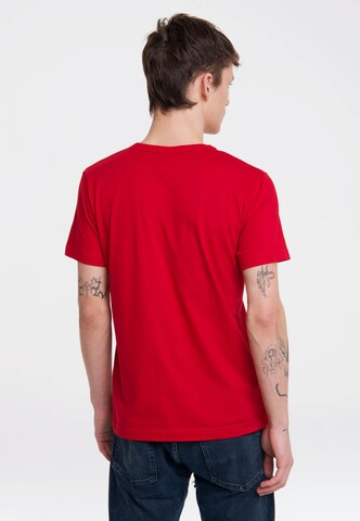 LOGOSHIRT Shirt 'Shazam' in Red