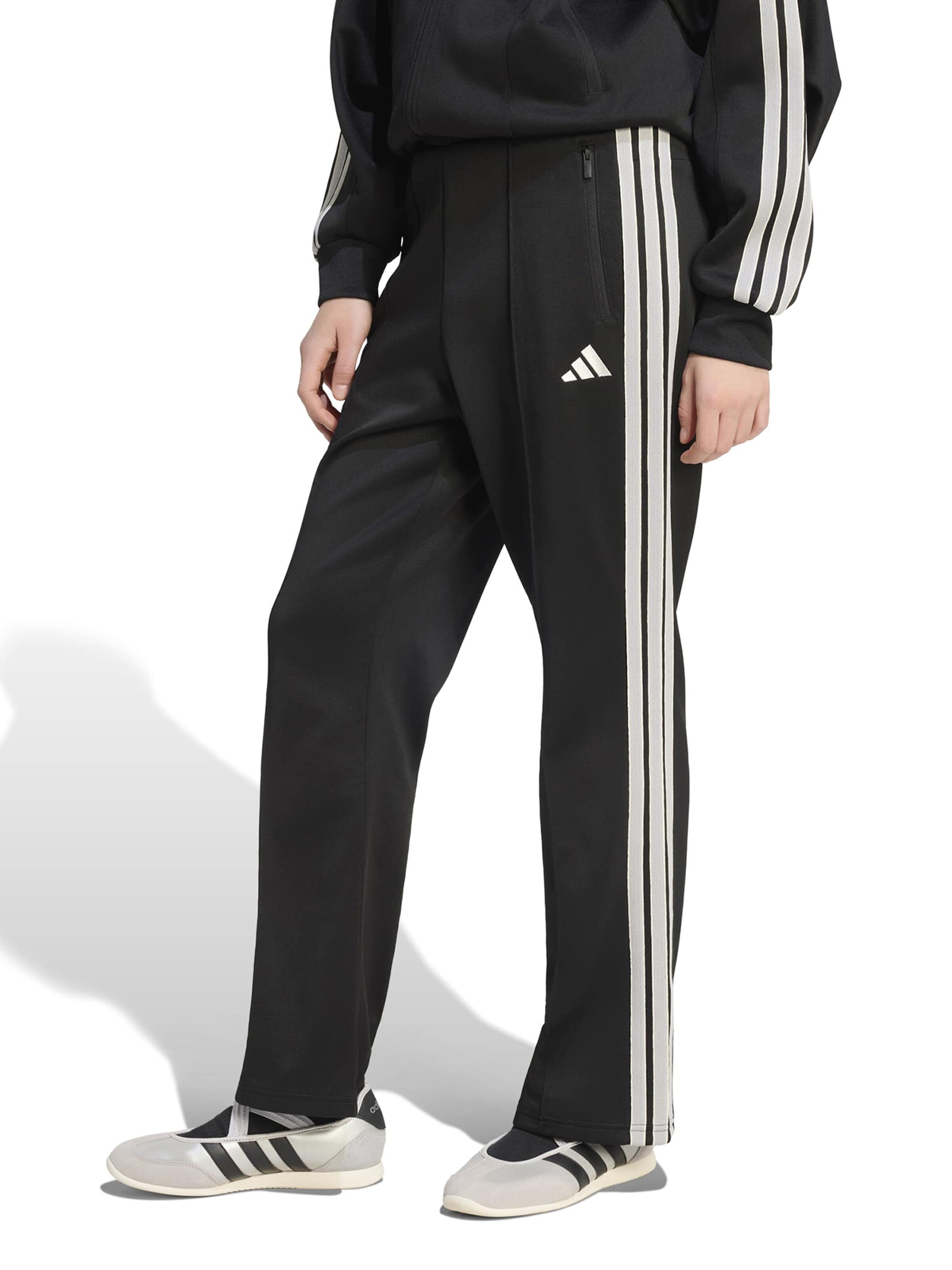 juoda ADIDAS SPORTSWEAR Standartinis Sportinės kelnės: priekis