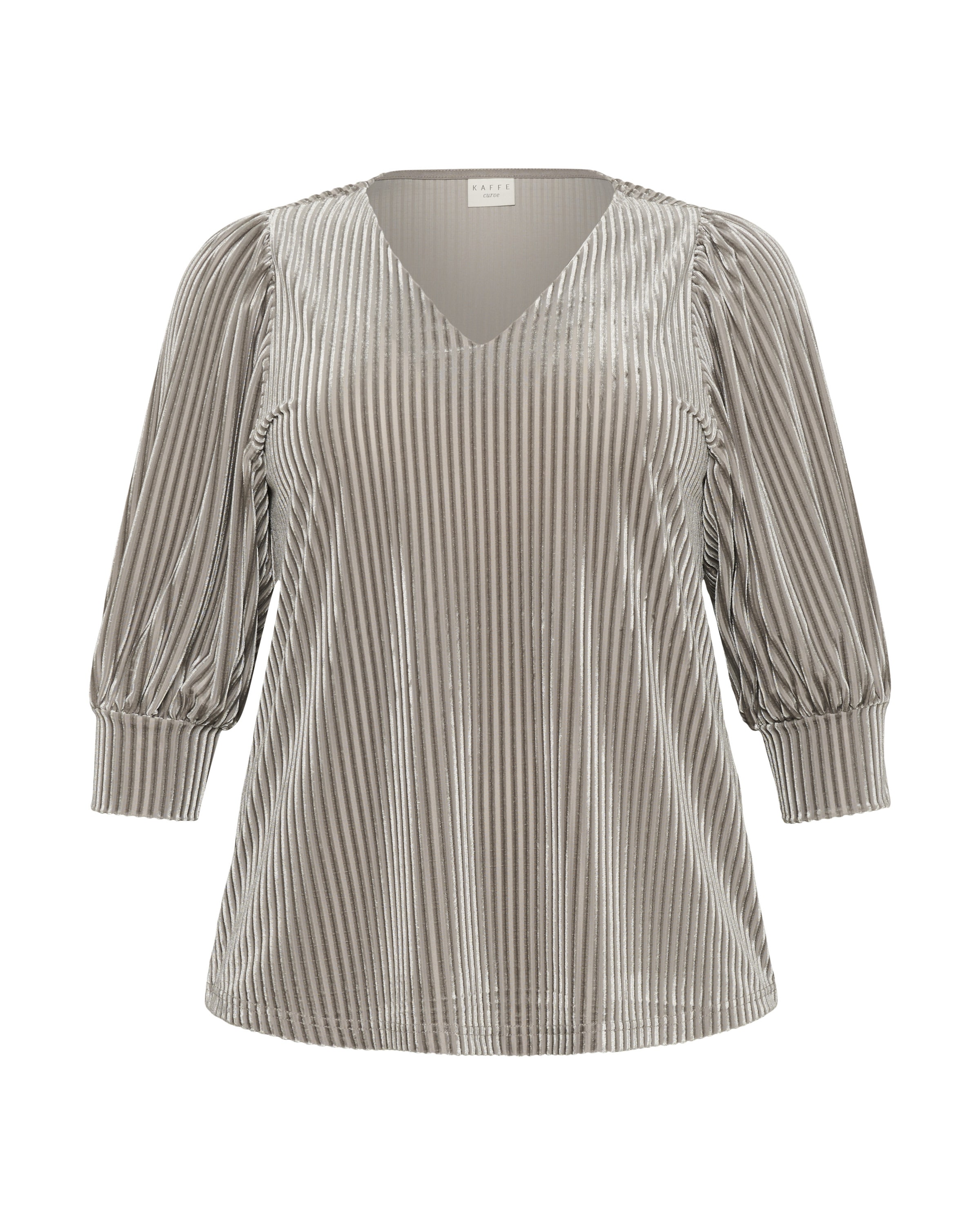 KAFFE CURVE Blouse 'Cacanna' in Grey: front
