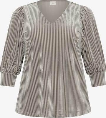 KAFFE CURVE Blouse 'Cacanna' in Grijs: voorkant