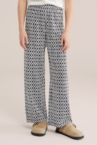 WE Fashion Обычный Штаны в Черный: спереди