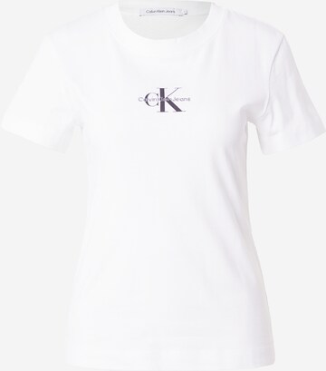 T-shirt Calvin Klein Jeans en blanc : devant