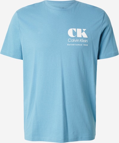 XS dydžio Marškinėliai iš Calvin Klein Jeans, spalva – dangaus žydra / balta, Prekių apžvalga