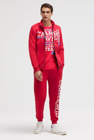 CAMP DAVID Zip-Up Hoodie in Red