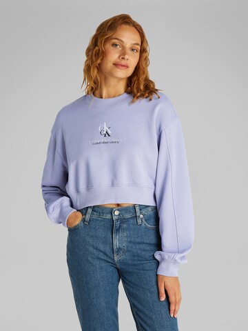 Calvin Klein Jeans Sweatshirt 'SHADOW' in Purple: front