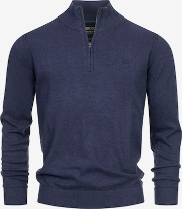 INDICODE JEANS Pullover in Blau: Vorderseite