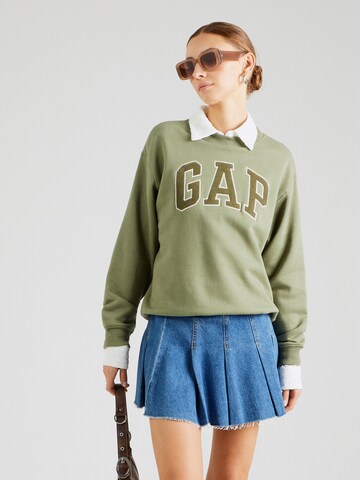 GAP Sweatshirt 'HERITAGE' in Groen: voorkant