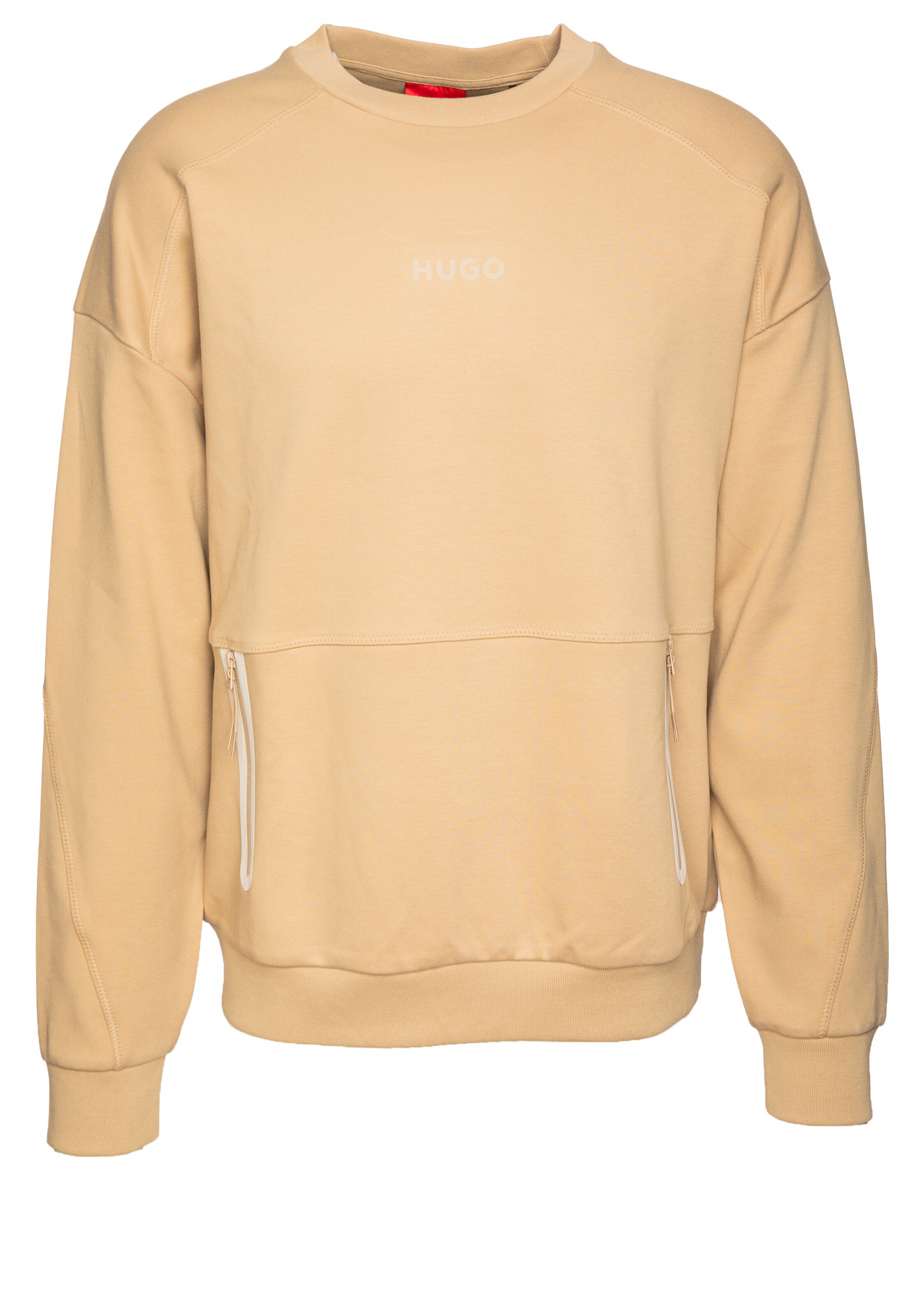 HUGO Sweater 'Dubilos' in Beige: front