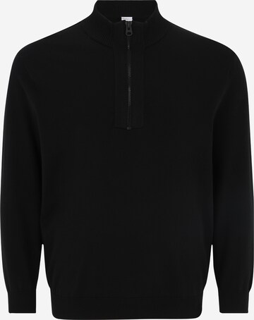 Pulover 'COLLECTIVE' de la Jack & Jones Plus pe negru: față