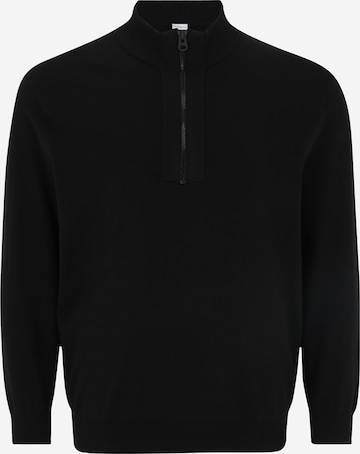 Jack & Jones Plus Sweater 'COLLECTIVE' in Black: front