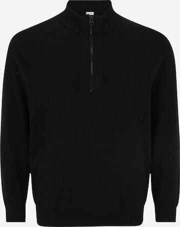 Pull-over 'COLLECTIVE' Jack & Jones Plus en noir : devant