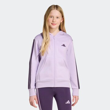 ADIDAS SPORTSWEAR Athletic Zip-Up Hoodie 'Essentials' in Purple: front