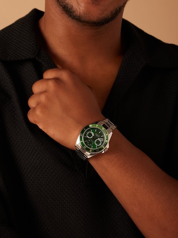 Lucardi Analoog horloge 'Minimalistisch' in Zilver: voorkant