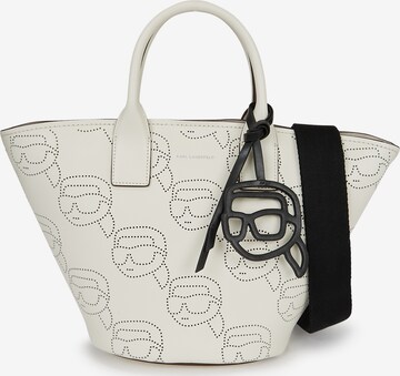 Borsa a mano 'Ikonik 2.0' di Karl Lagerfeld in bianco: frontale