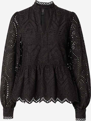 Y.A.S - Blusa 'HOLI' en negro: frente