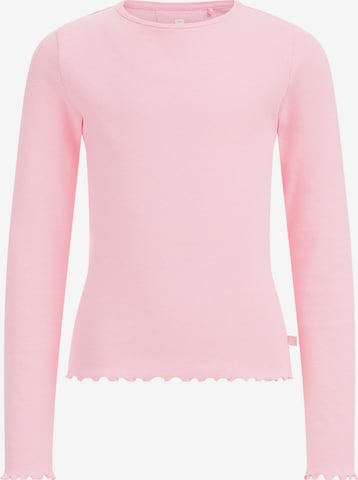 T-Shirt WE Fashion en rose : devant