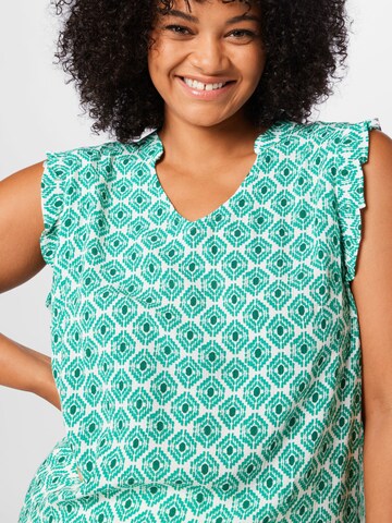 ONLY Carmakoma Blouse 'ZITTA' in Groen