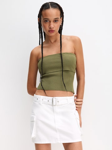 Pull&Bear Rok in Wit: voorkant