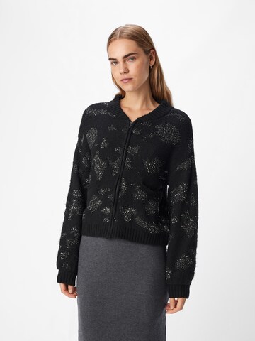 Cardigan 'Alora' OBJECT en noir : devant