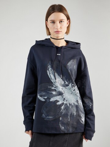 BOSS Sweatshirt 'Elphala' in Blauw: voorkant