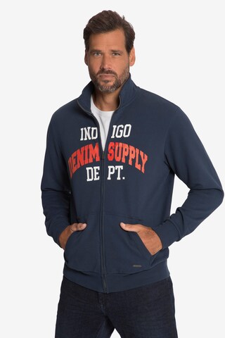 JP1880 Zip-Up Hoodie in Blue: front