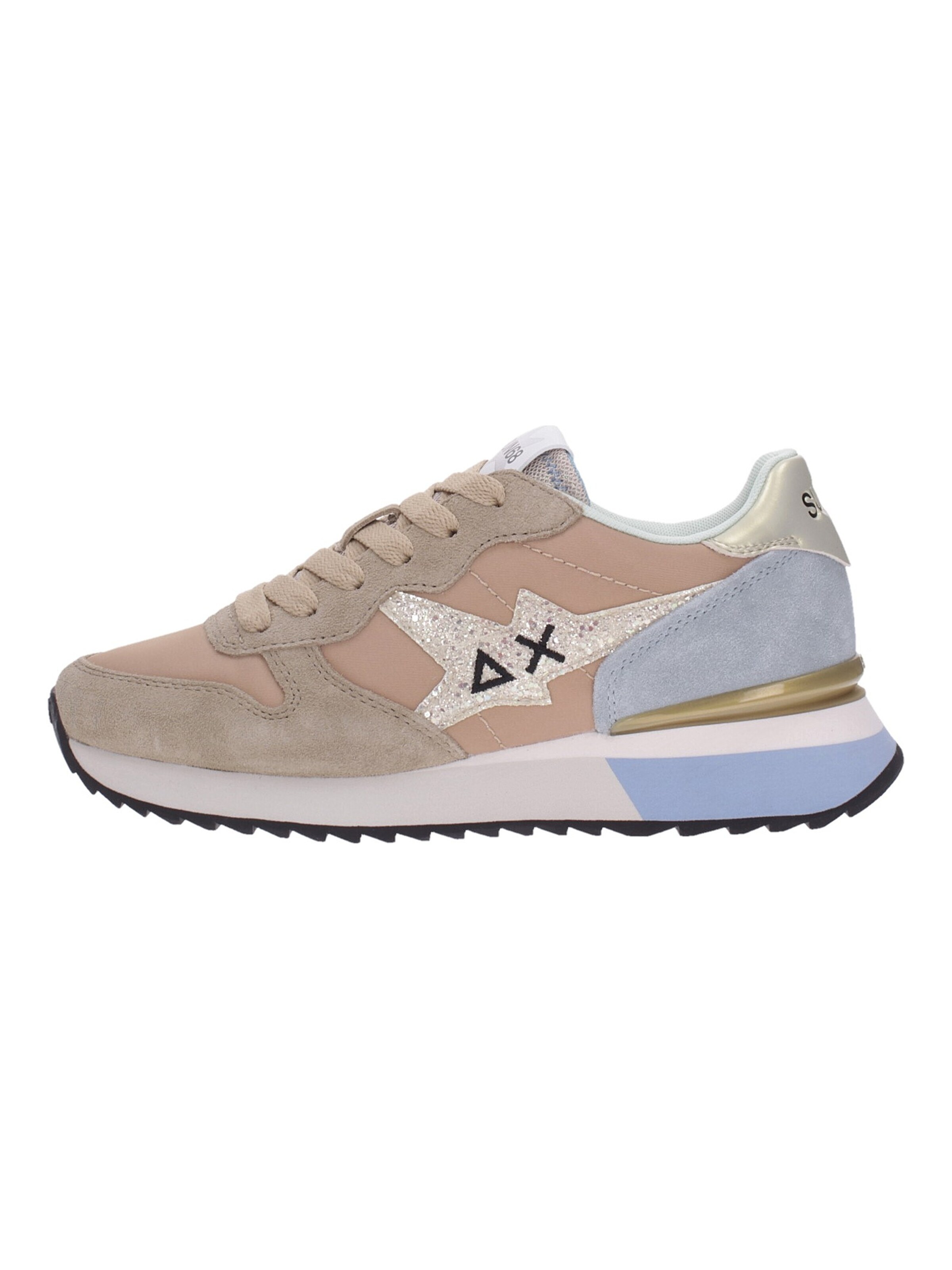 Sneaker bassa 'Sun68 Sneakers Stargirl Glitter Logo' di SUN68 in beige: frontale