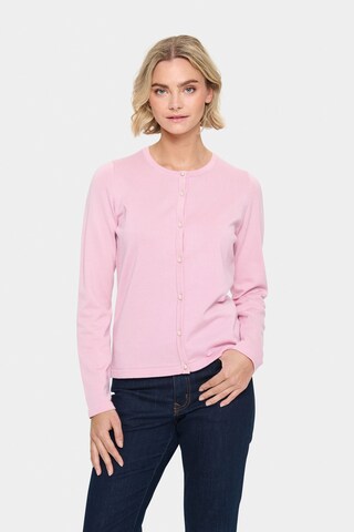 SAINT TROPEZ - Casaco de malha em rosa: frente