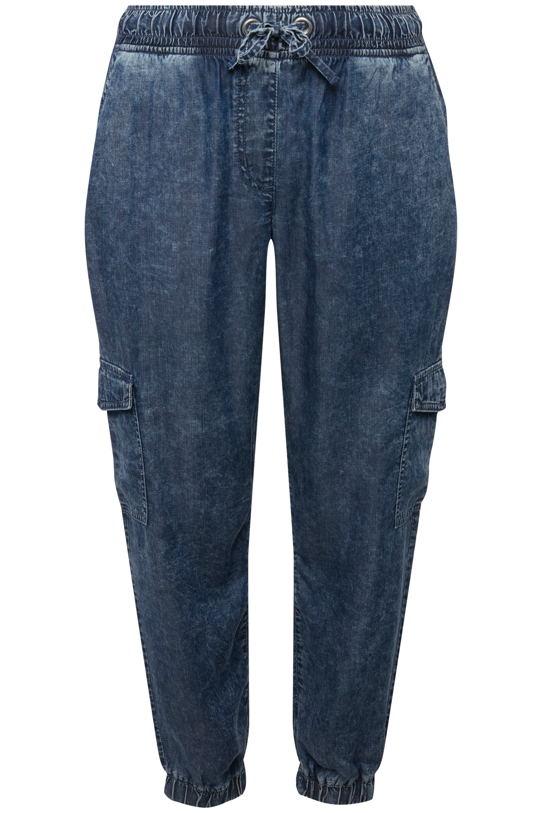 Angel of Style Tapered Cargojeans in Blauw: voorkant