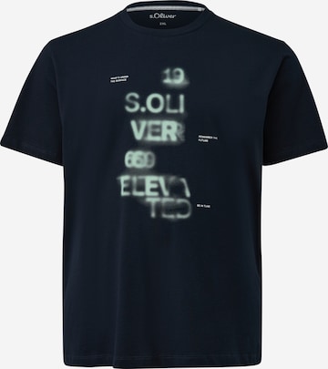 s.Oliver Men Big Sizes T-Shirt in Blau: predná strana