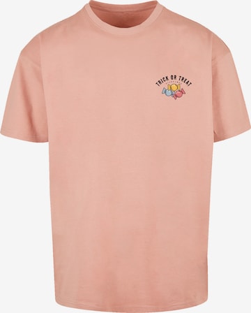 F4NT4STIC Shirt 'Trick Or Treat Halloween' in Pink: predná strana