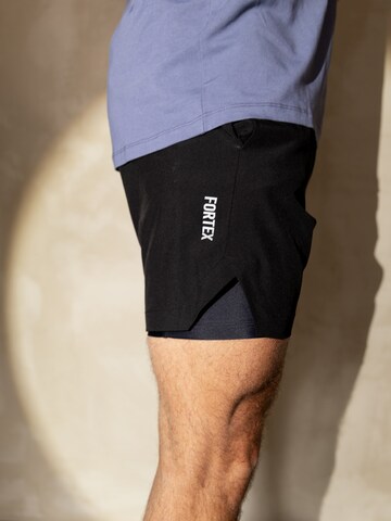 Regular Pantalon de sport 'Active 2-in-1 Shorts' Fortex Fitness en noir
