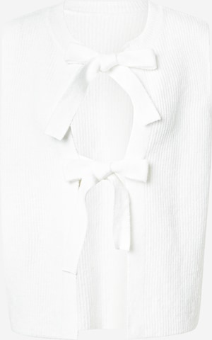 Cardigan PIECES en blanc : devant