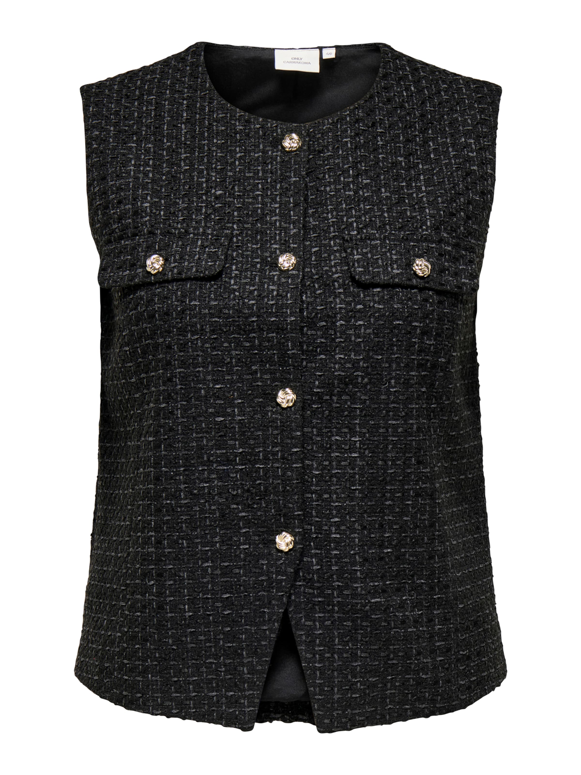 Vestă 'CARSHONA' de la ONLY Carmakoma pe negru: față