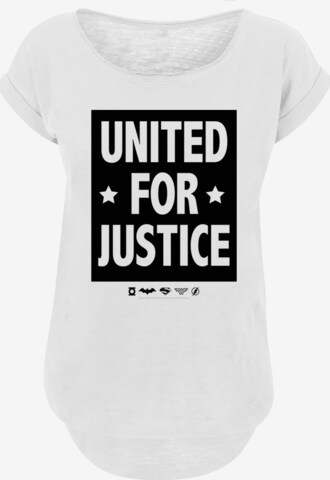 F4NT4STIC T-Shirt 'DC Comics Justice League United For Justice' in Weiß: predná strana