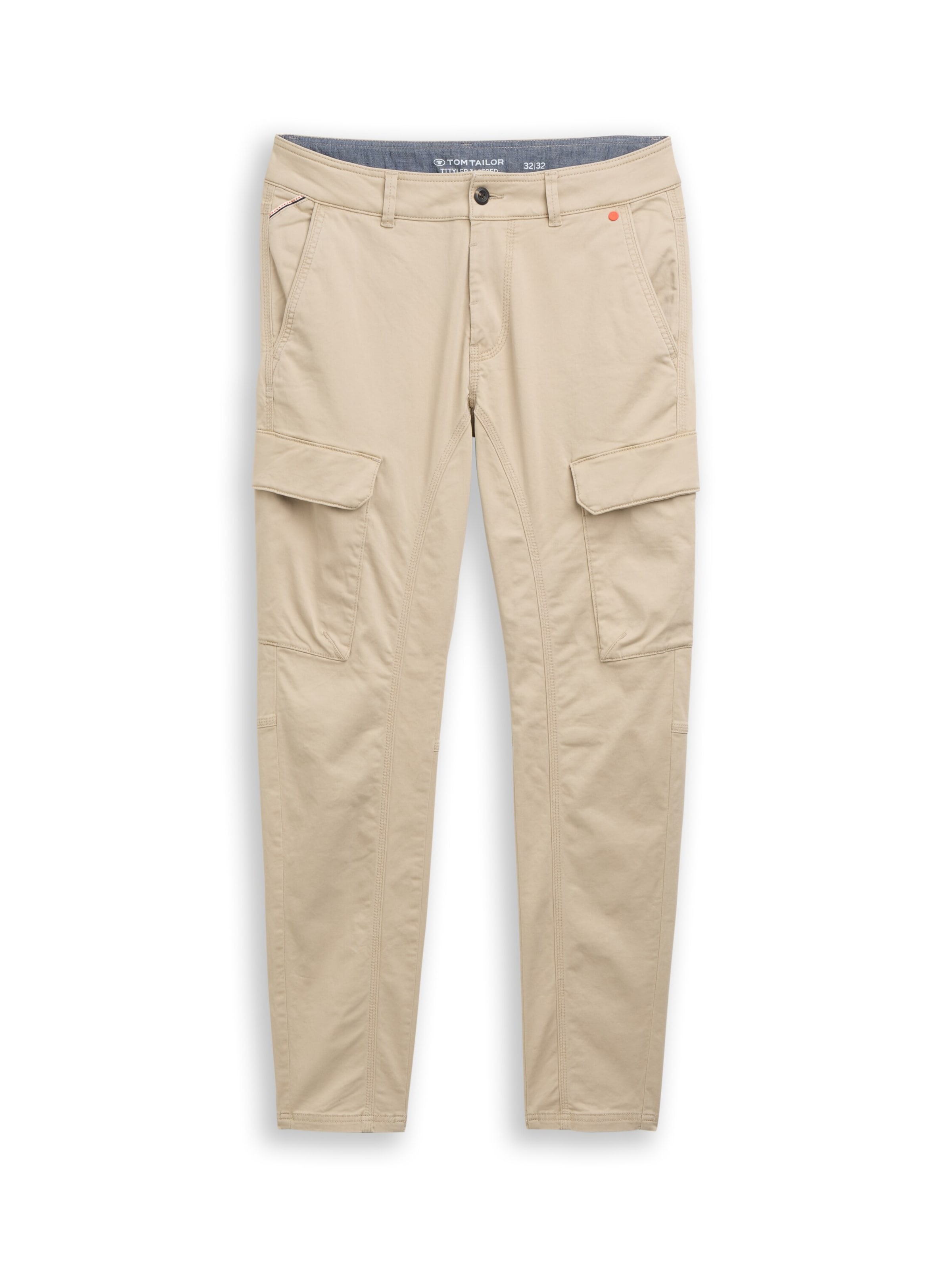 Tapered Pantaloni cu buzunare 'Tyler' de la TOM TAILOR pe bej: față