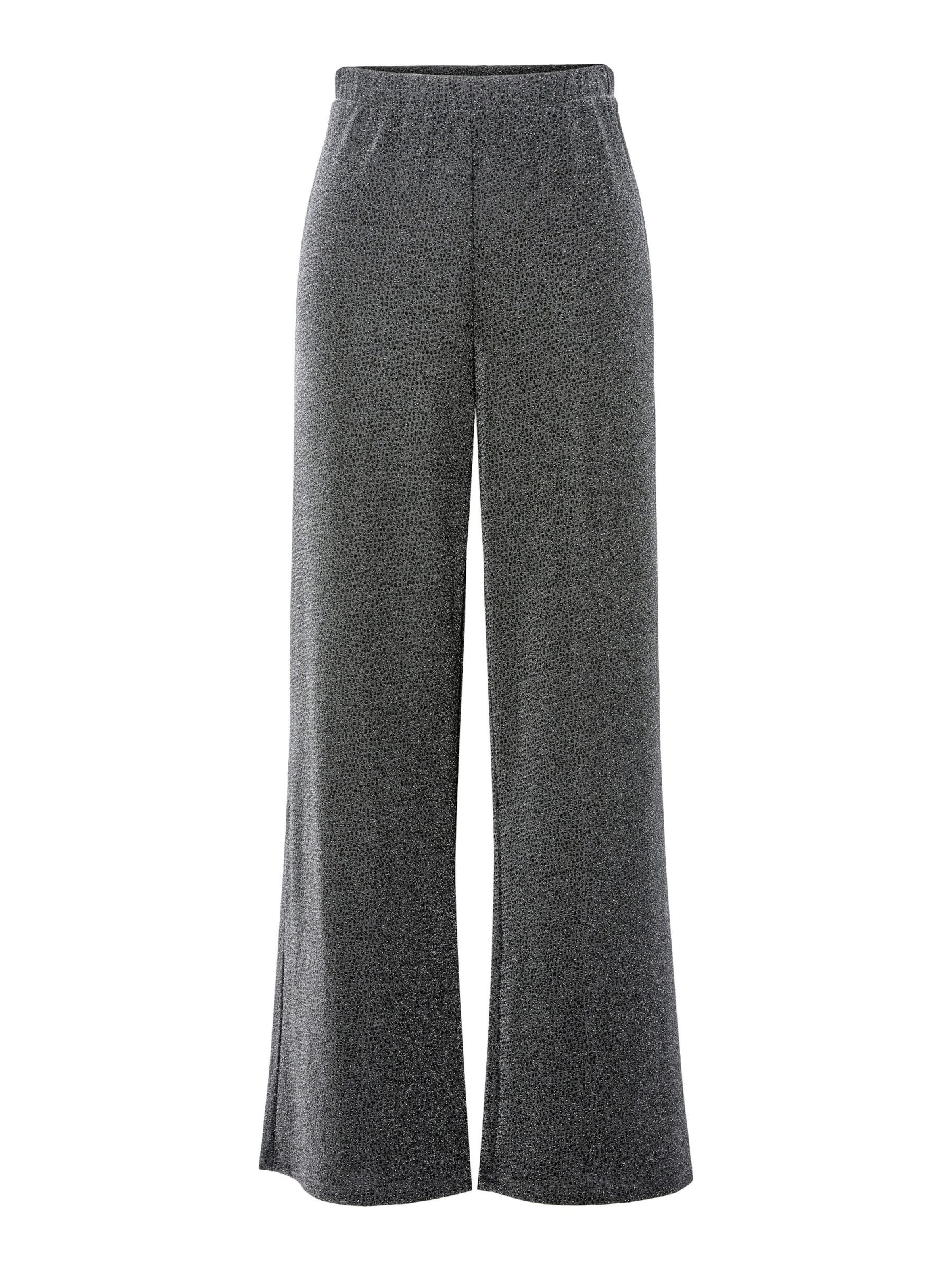 Wide Leg Pantalon PIECES en noir : devant