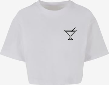T-shirt 'Summer - Cocktail' Merchcode en blanc : devant