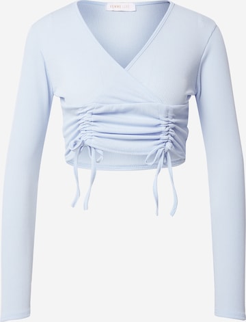zils Femme Luxe T-Krekls 'FERN': no priekšpuses