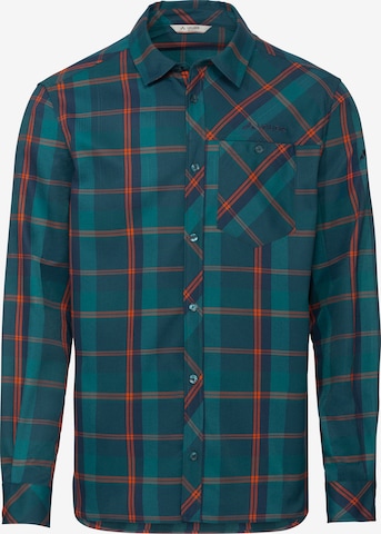 VAUDE Regular fit Athletic Button Up Shirt 'Neshan' in Green: front