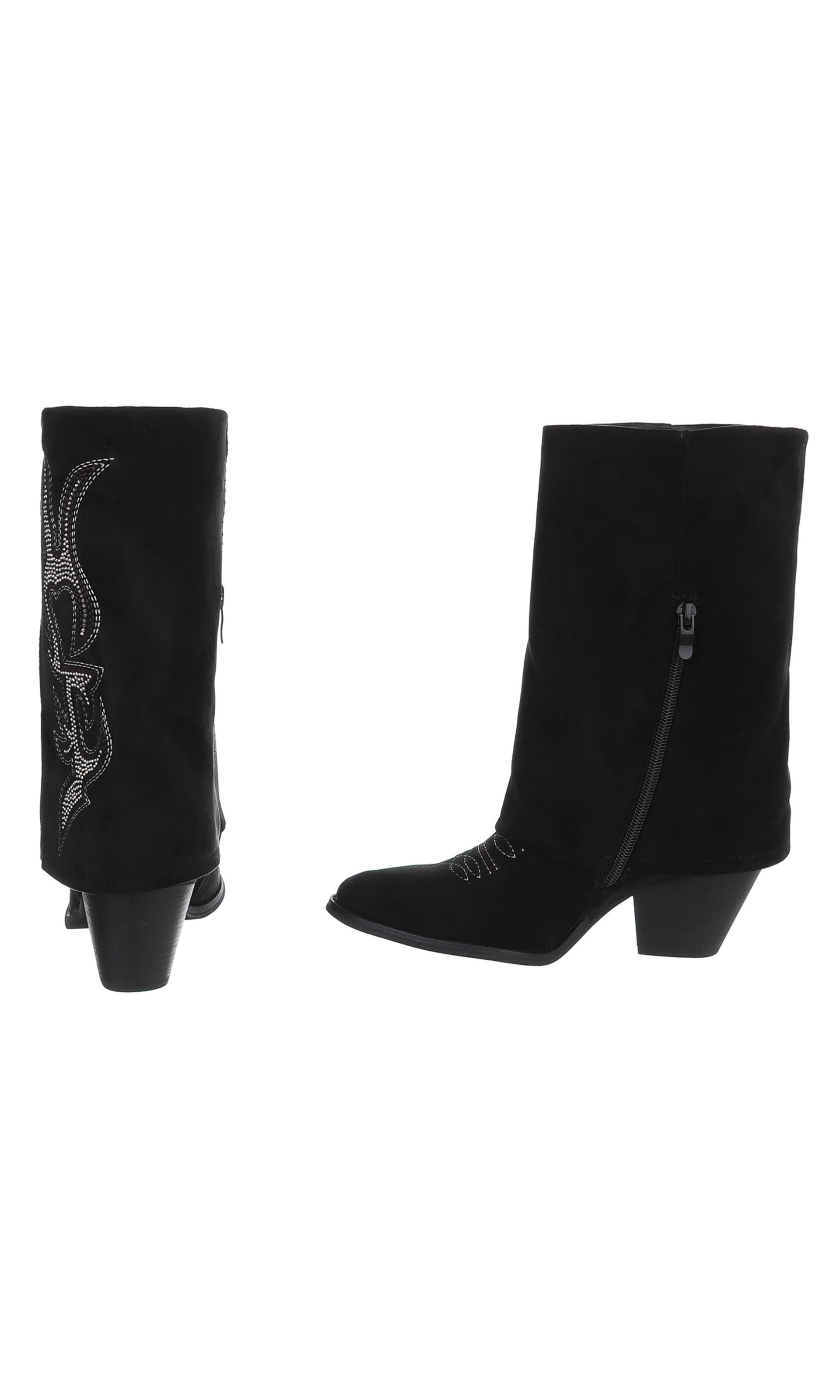 Ital-Design Cowboy Boots in Black